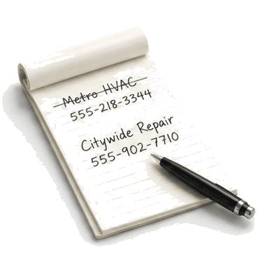 Notepad with crossed-out competitor numbers